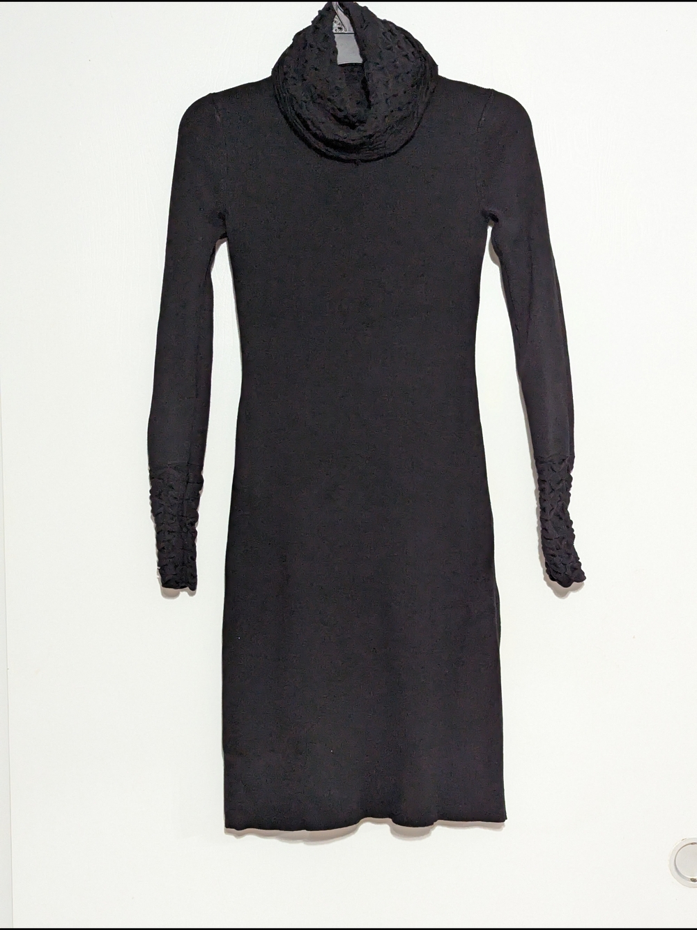 Moda International Black Long-Sleeve Turtleneck Dress